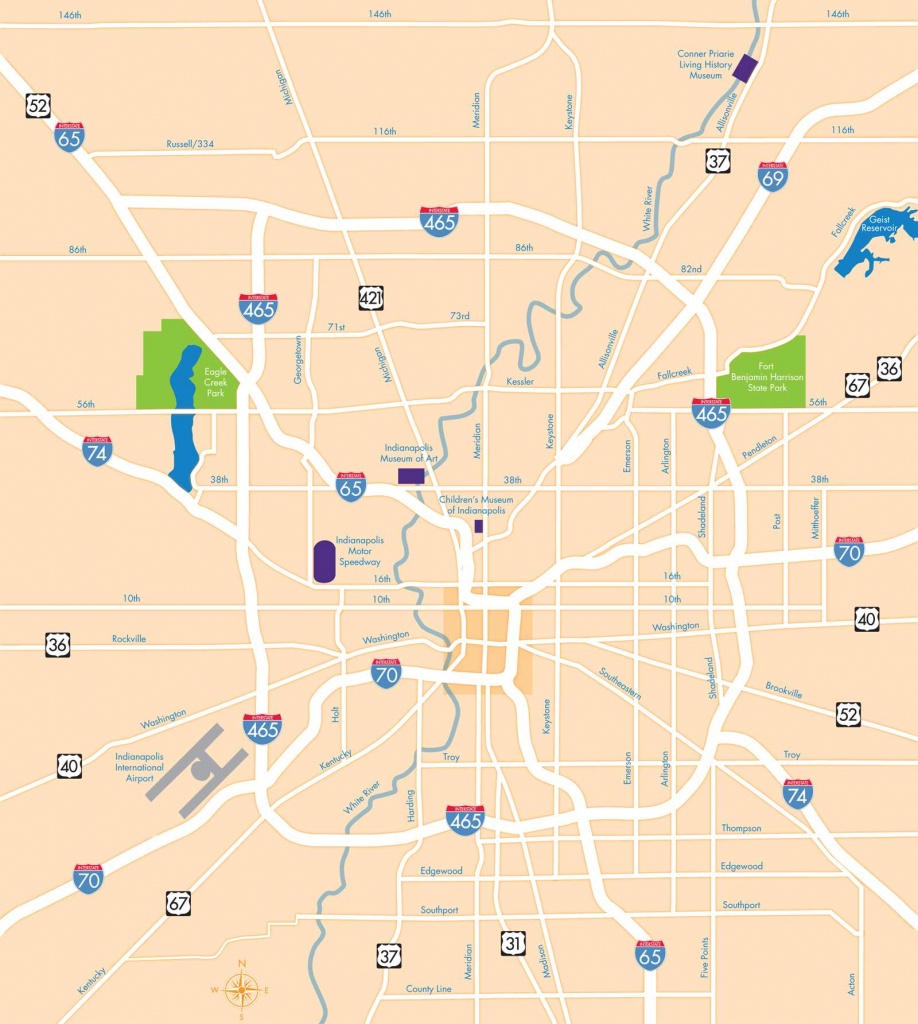 Large Indianapolis Maps For Free Download And Print | High - Printable Map Of Indianapolis