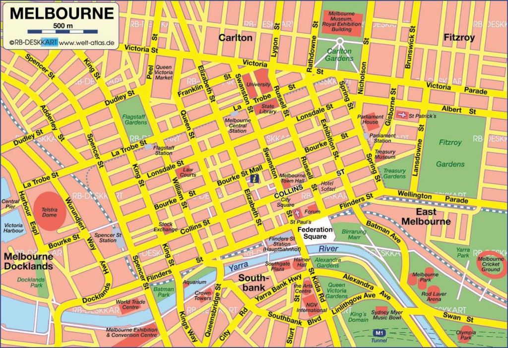 Large Melbourne Maps For Free Download And Print | High-Resolution - Melbourne City Map Printable