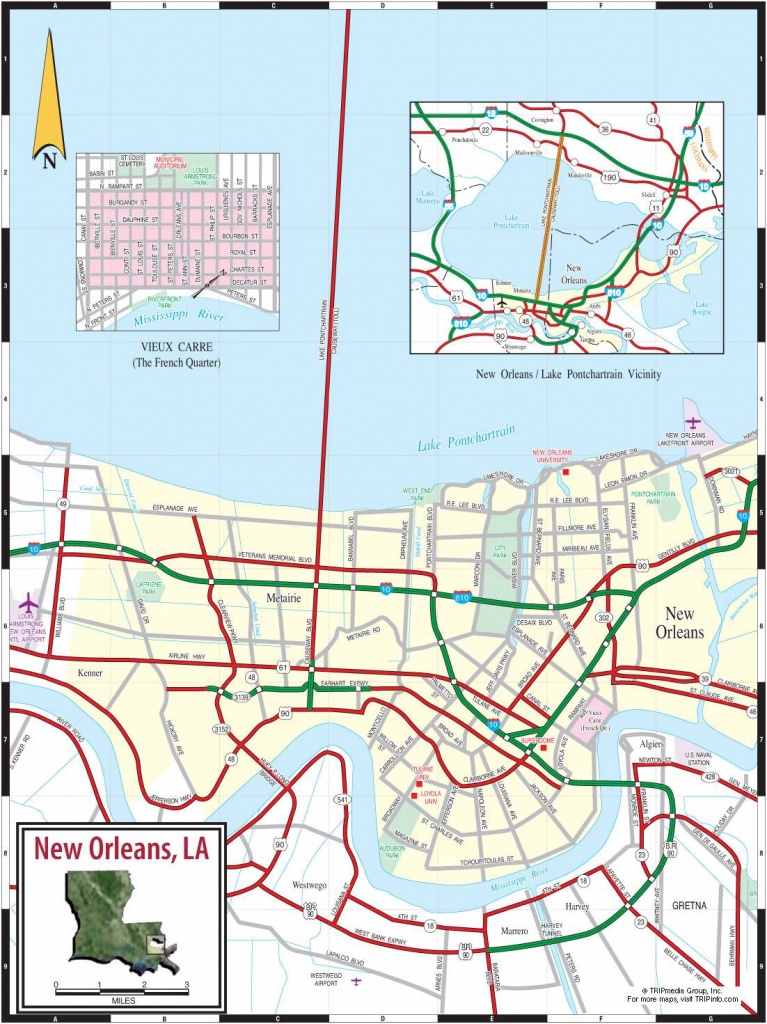 Large New Orleans Maps For Free Download And Print | High-Resolution - Printable Map Of New Orleans
