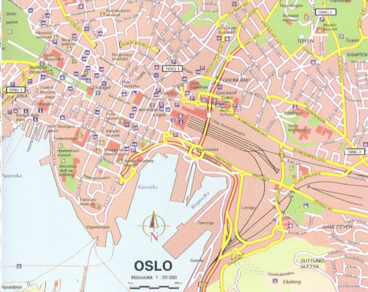 Printable Map Of Oslo Norway