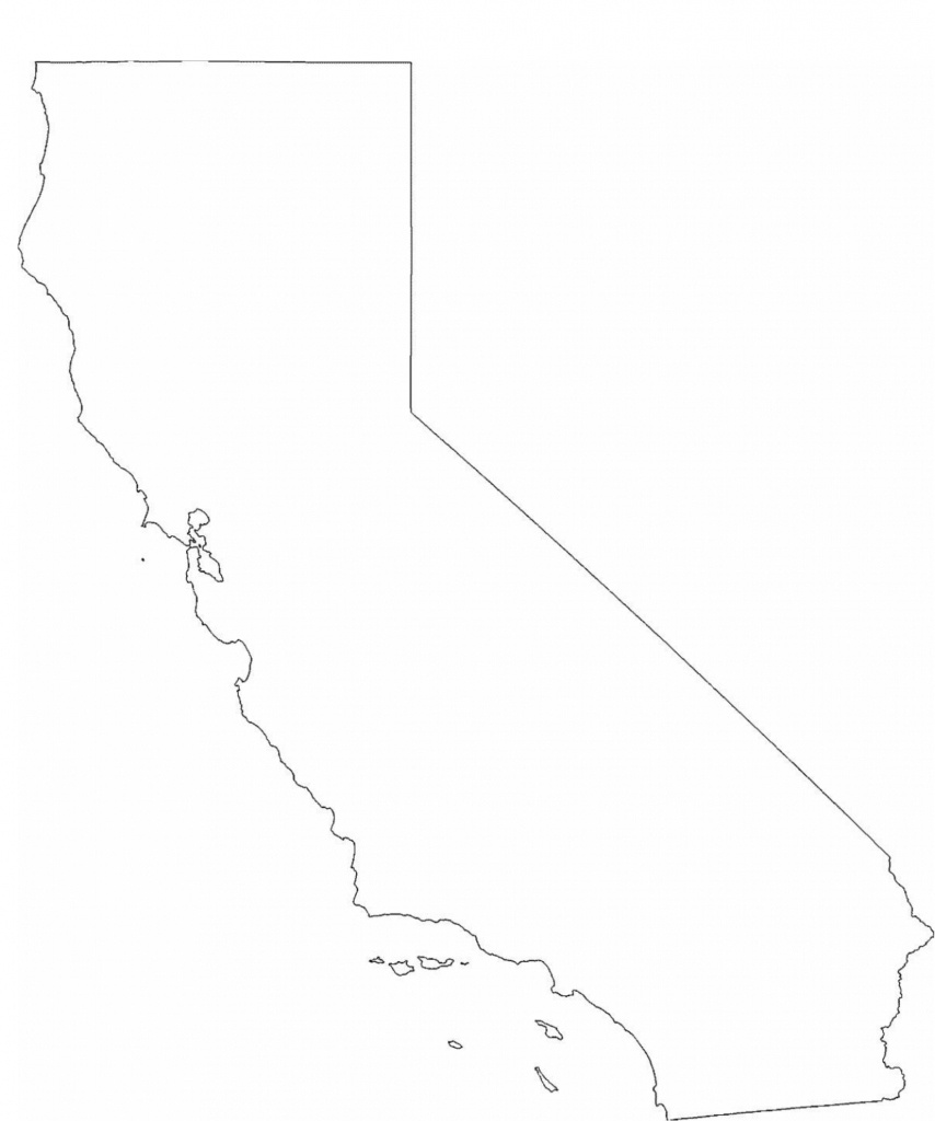 Large Outline Map Of California – Map Of Usa District - California Outline Map Printable