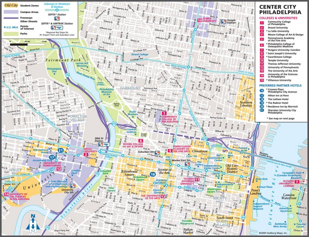 Large Philadelphia Maps For Free Download And Print | High - Printable Map Of Center City Philadelphia