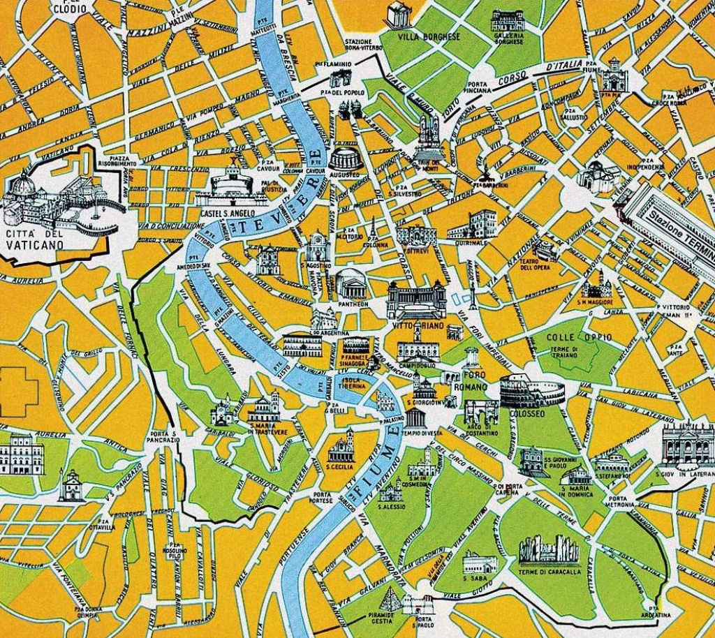Large Rome Maps For Free Download And Print | High-Resolution And - Map Of Rome Attractions Printable