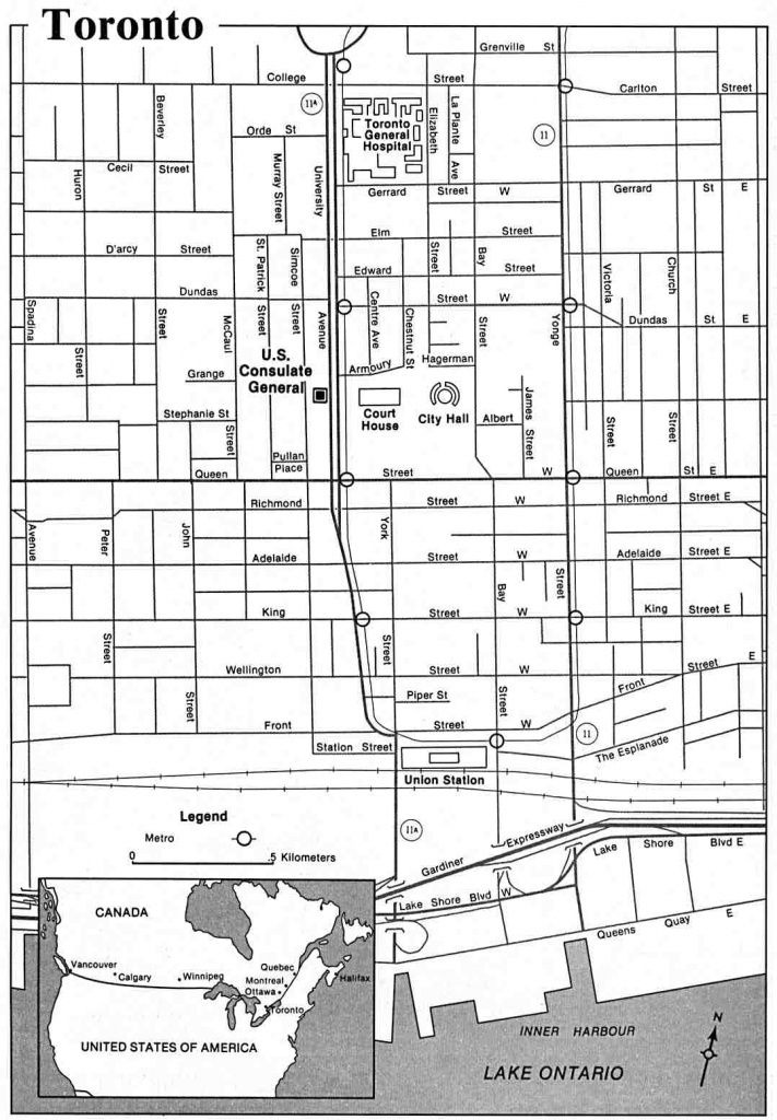 Printable Map Of Downtown Toronto