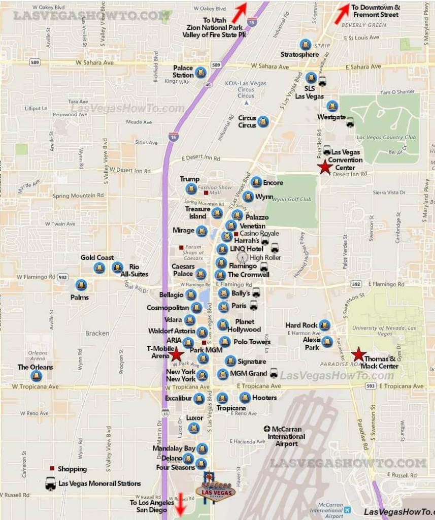 Las Vegas Strip Map (2019) | Las Vegas | Las Vegas Strip Map, Vegas - Printable Las Vegas Strip Map 2016