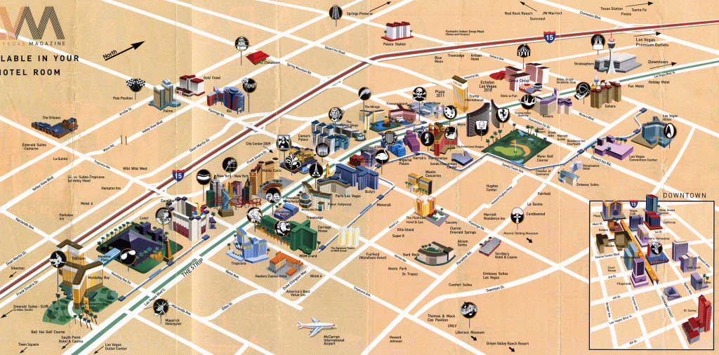 Las Vegas Tourist Map - Las Vegas Strip Nevada • Mappery - Las Vegas Tourist Map Printable