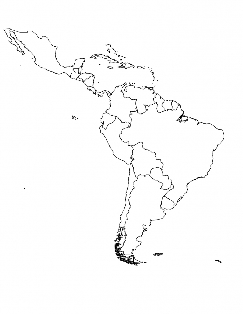 Latin America Blank Map | Ageorgio - Blank Map Of Latin America Printable