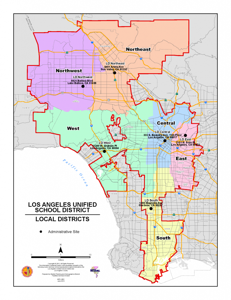 Lausd Maps / Local District Maps 2015 - 2016 - California School Districts Map