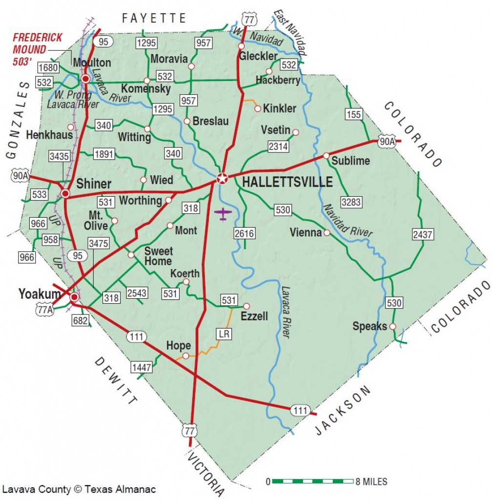 Lavaca County | The Handbook Of Texas Online| Texas State Historical - Yoakum County Texas Map