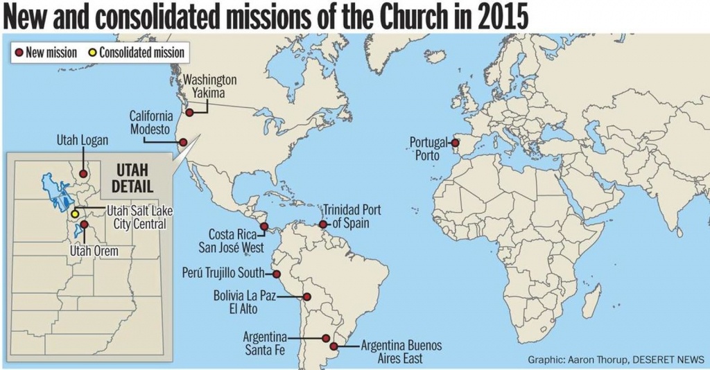 Lds Church Announces 11 New Missions, 2015 Mission President - California Lds Missions Map