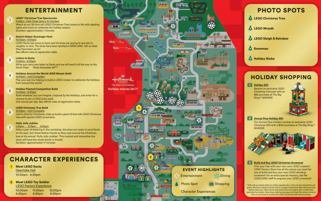 Legoland Florida Christmas Map - Coaster Kings - Legoland Map Florida