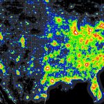 Light Pollution Map   (X Post From Mapporn) : Astronomy   Dark Sky Map California