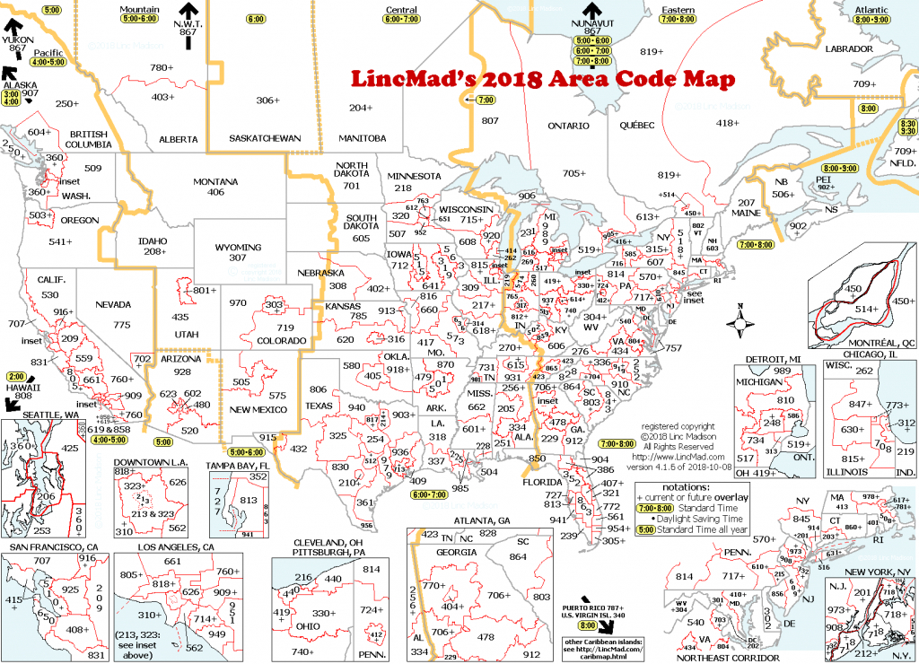 Us Area Code And Timezone Map Printable 786 Area Code 786 Map Time Us