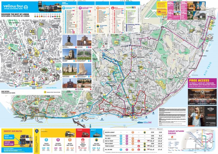 Lisbon Tourist Map Printable