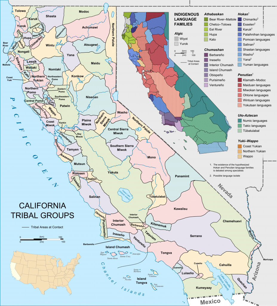 Southern California Native American Tribes Map Printable Maps