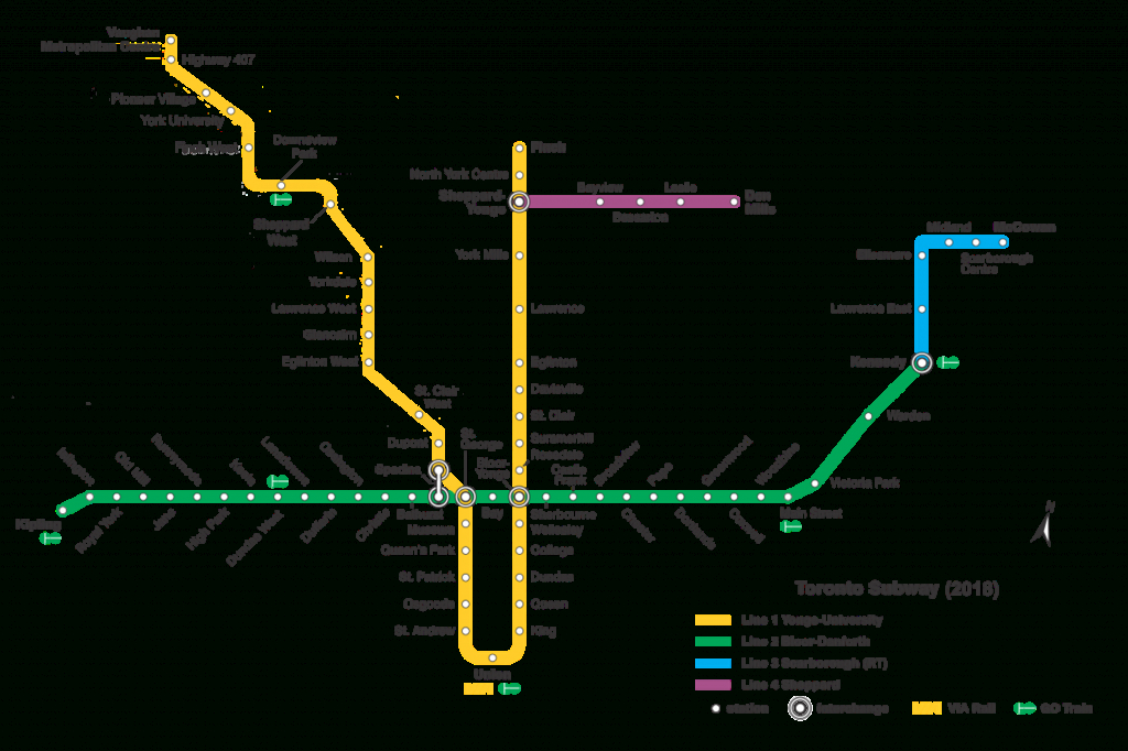 List Of Toronto Subway Stations - Wikipedia - Toronto Subway Map Printable
