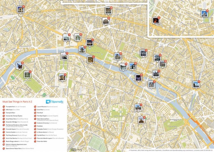 Printable Map Of Paris City Centre