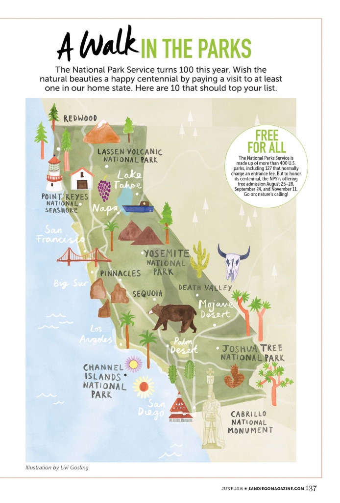 Livi Gosling - Map Of California National Parks - California Camping Sites Map