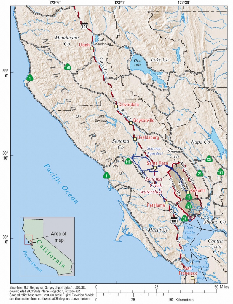 Location Of Sonoma Valley, Ca - Sonoma Valley California Map