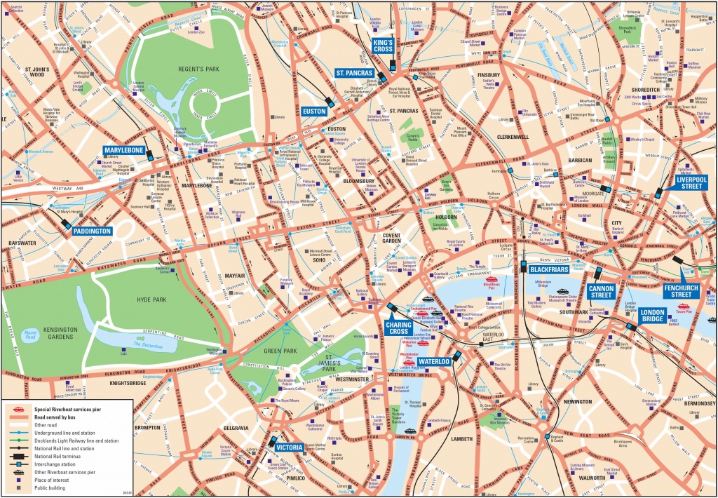 London Attractions Map Pdf - Free Printable Tourist Map London - London Street Map Printable