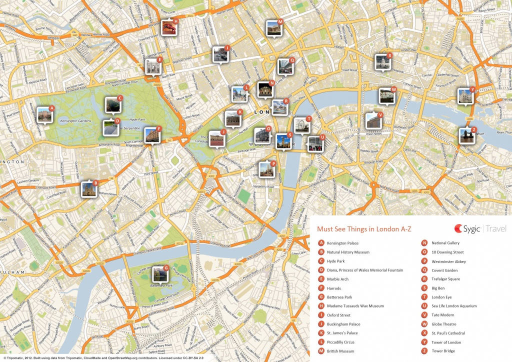 London Printable Tourist Map | Sygic Travel - Printable Children&amp;#039;s Map Of London