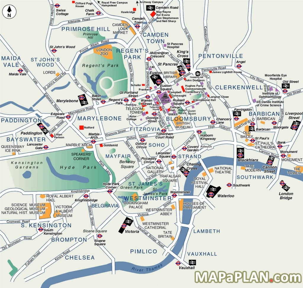 London Top Tourist Attractions Map Popular Destination Spots - London Tourist Map Printable