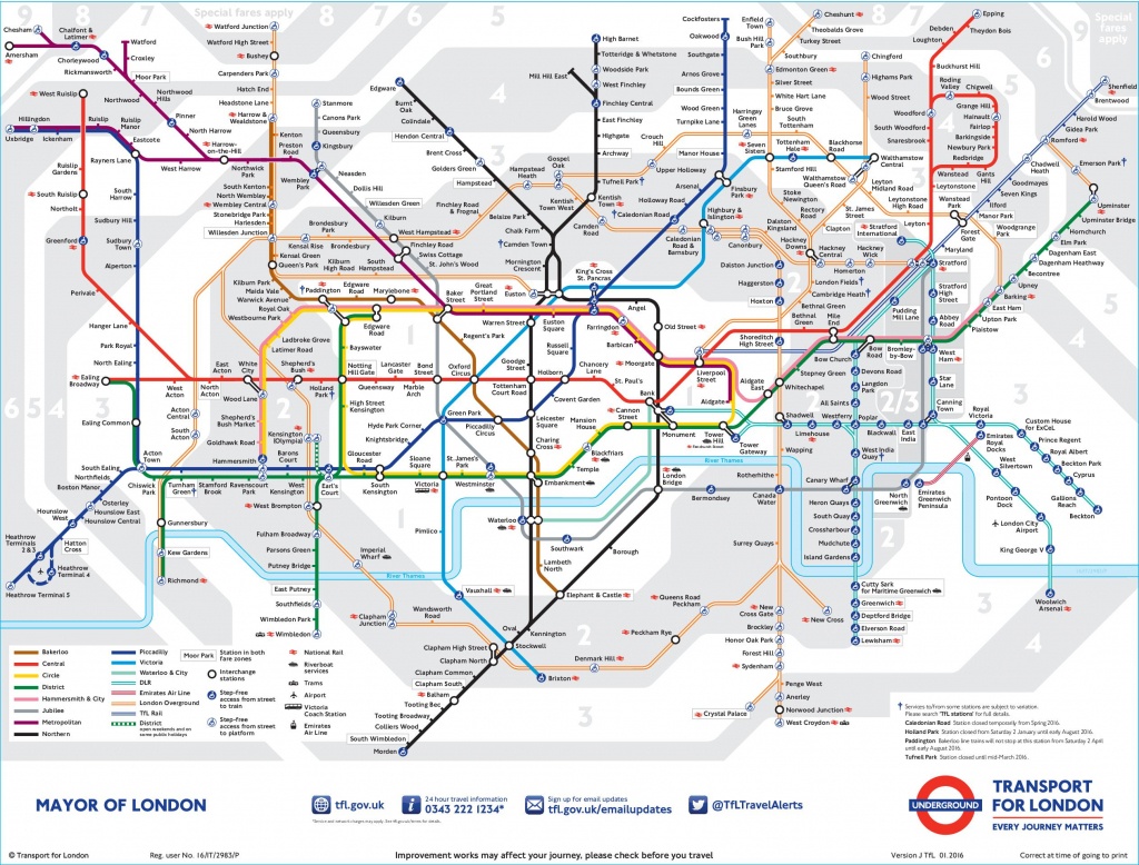 London Tube Map - Central London Tube Map Printable