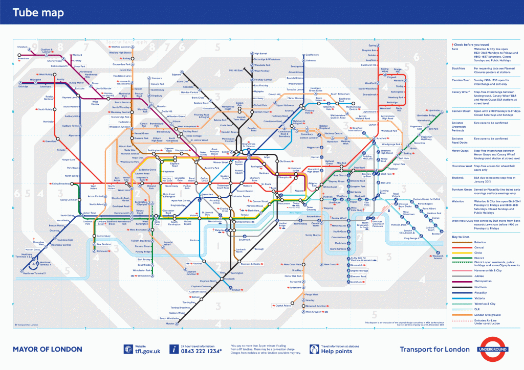 London Tube Map | Visual.ly - Printable Underground Map