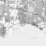 Long Beach, California   Area Map   Light | Hebstreits Sketches   Map Of Long Beach California And Surrounding Areas