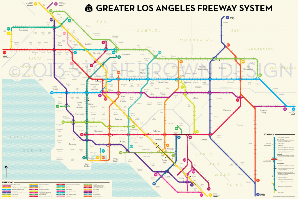 Los Angeles Freeways - Los Angeles Freeway Map Printable