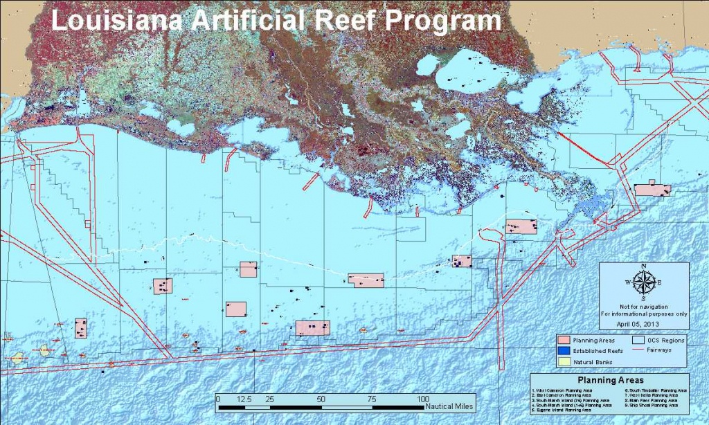 Louisiana Artificial Reef Program | Louisiana Department Of Wildlife - Texas Gulf Coast Fishing Maps