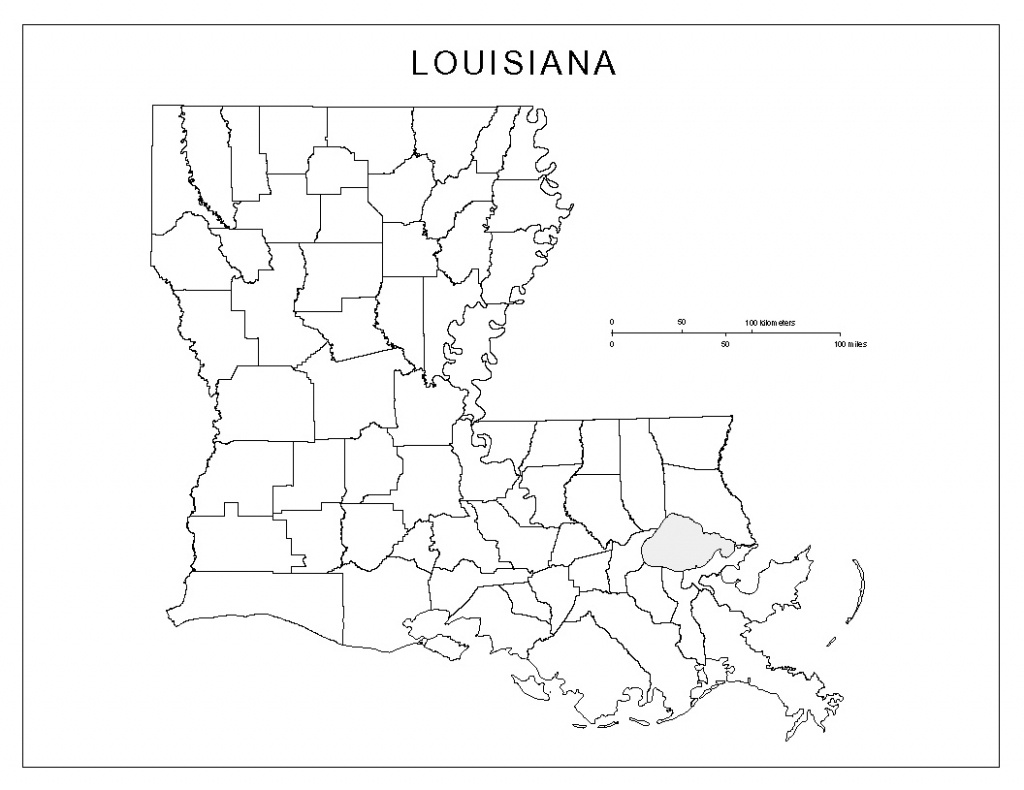 Louisiana Blank Map - Louisiana State Map Printable