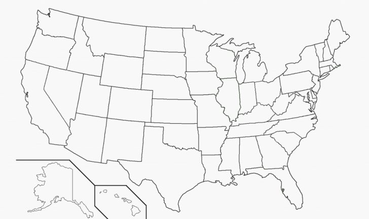 Blank Us Map With State Outlines Printable