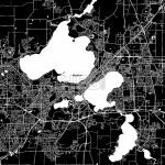Madison, Wisconsin, Downtown Map, Dark | On Wisconsin | Map Vector   Printable Map Of Downtown Madison Wi