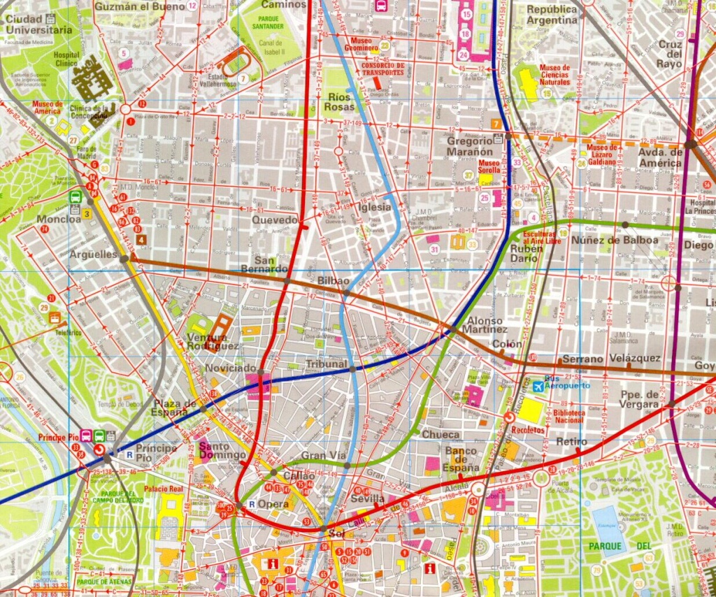 Madrid Map - Detailed City And Metro Maps Of Madrid For Download - Madrid City Map Printable