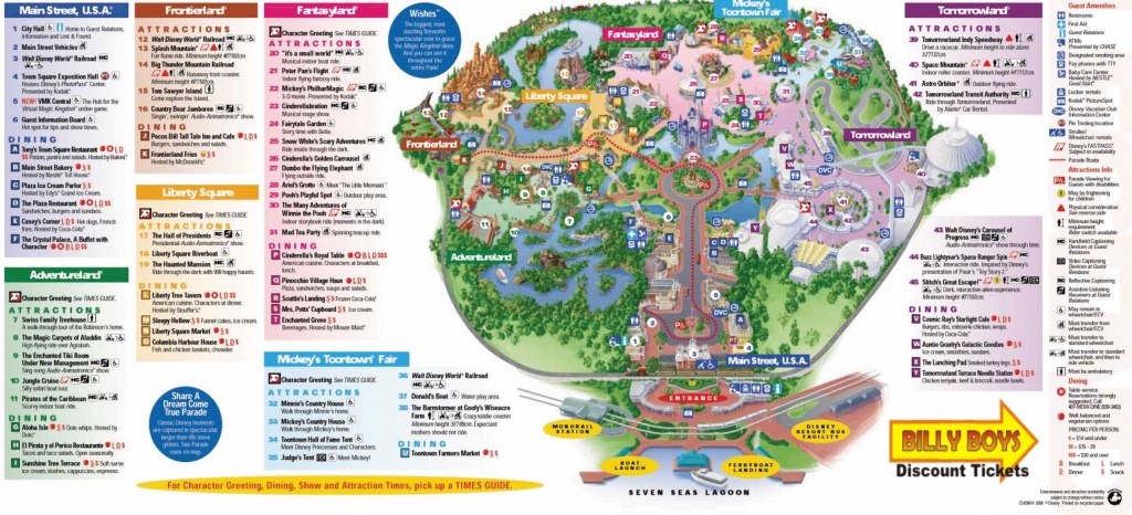 Magic Kingdom Disney World Map Pdf Save Cute Walt Park Maps 8 - Disney Springs Florida Map