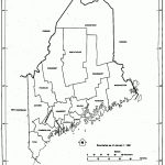 Maine Free Map   Maine State Map Printable