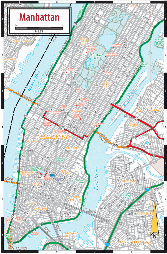 Manhattan Ny Map - Printable Map Of Manhattan Ny