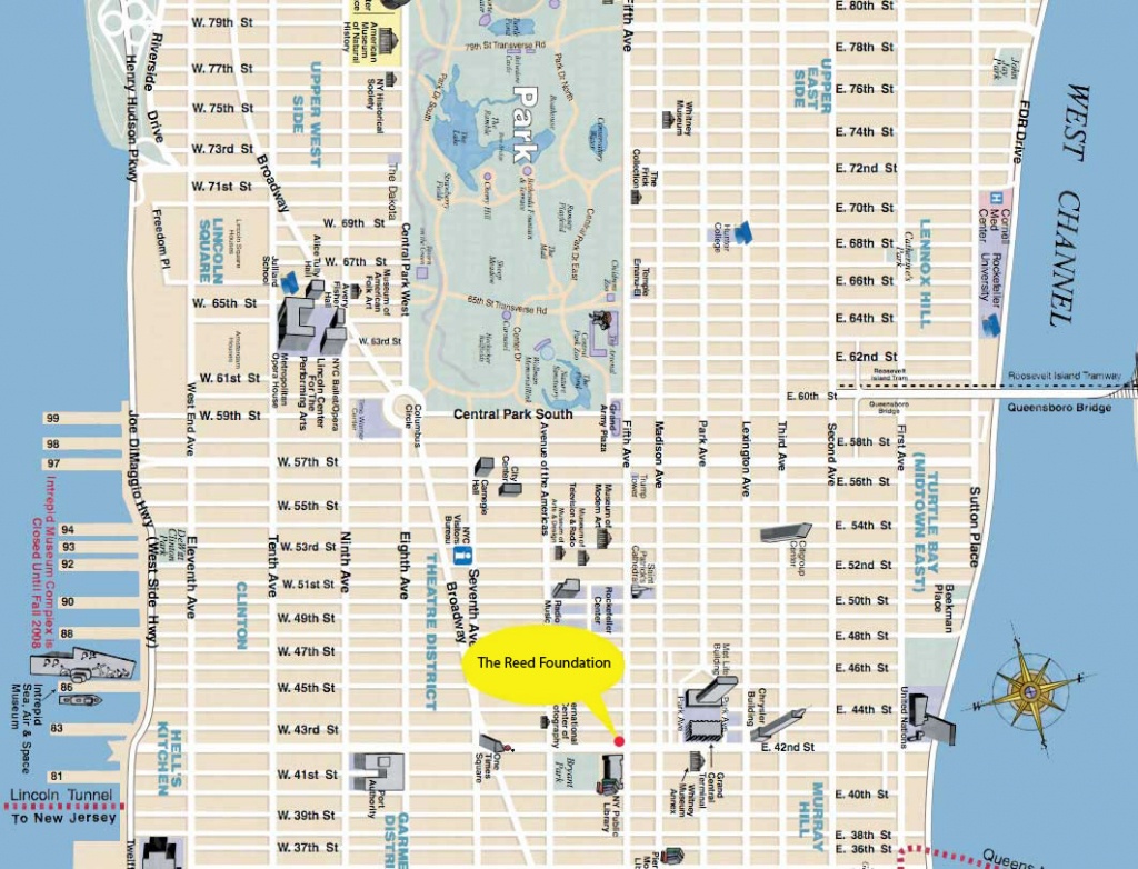 Manhattan Street Map And Travel Information | Download Free - Manhattan Road Map Printable