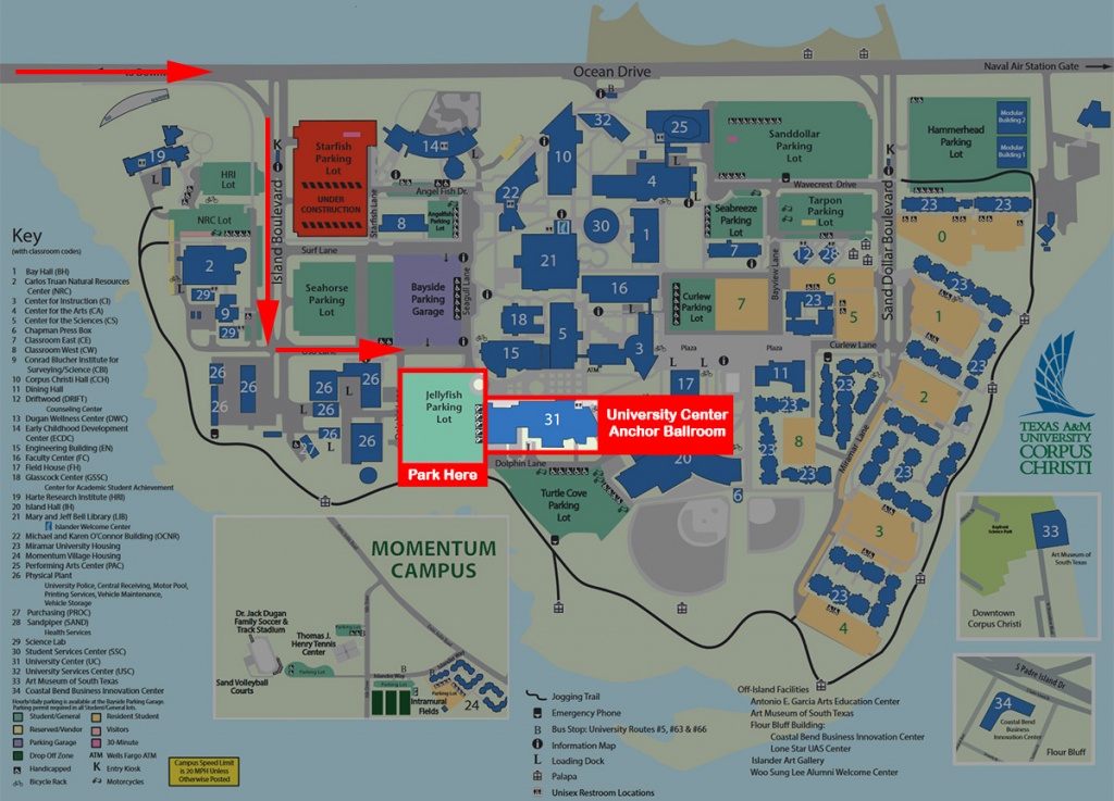 Map And Directions To Campus Texas A&amp;amp;m University-Corpus Christi - Texas Map Directions