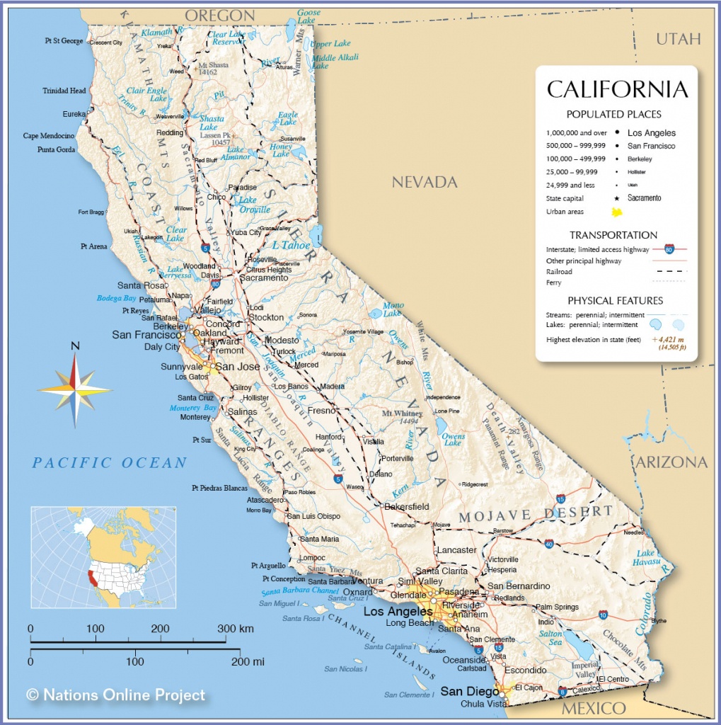 Map California - Touran - Online Map Of California