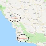 Map Central Coast Paso & Santa Barbara Regions   Crushed Grape   Map Of California Showing Santa Barbara
