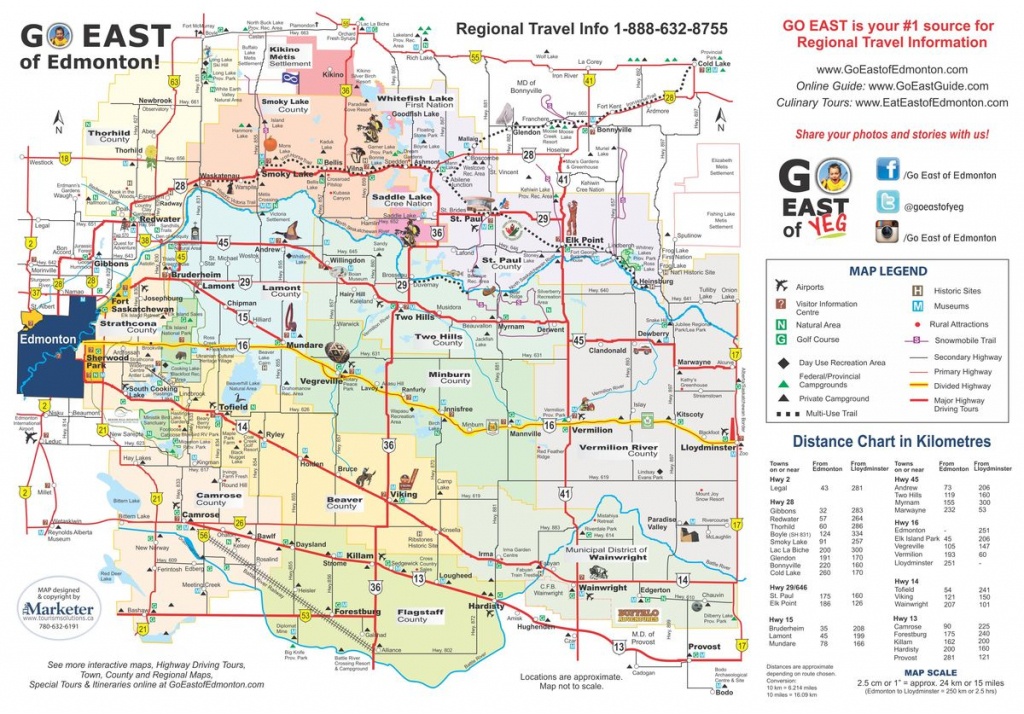 Map - Go East Of Edmonton - Printable Map Of Edmonton