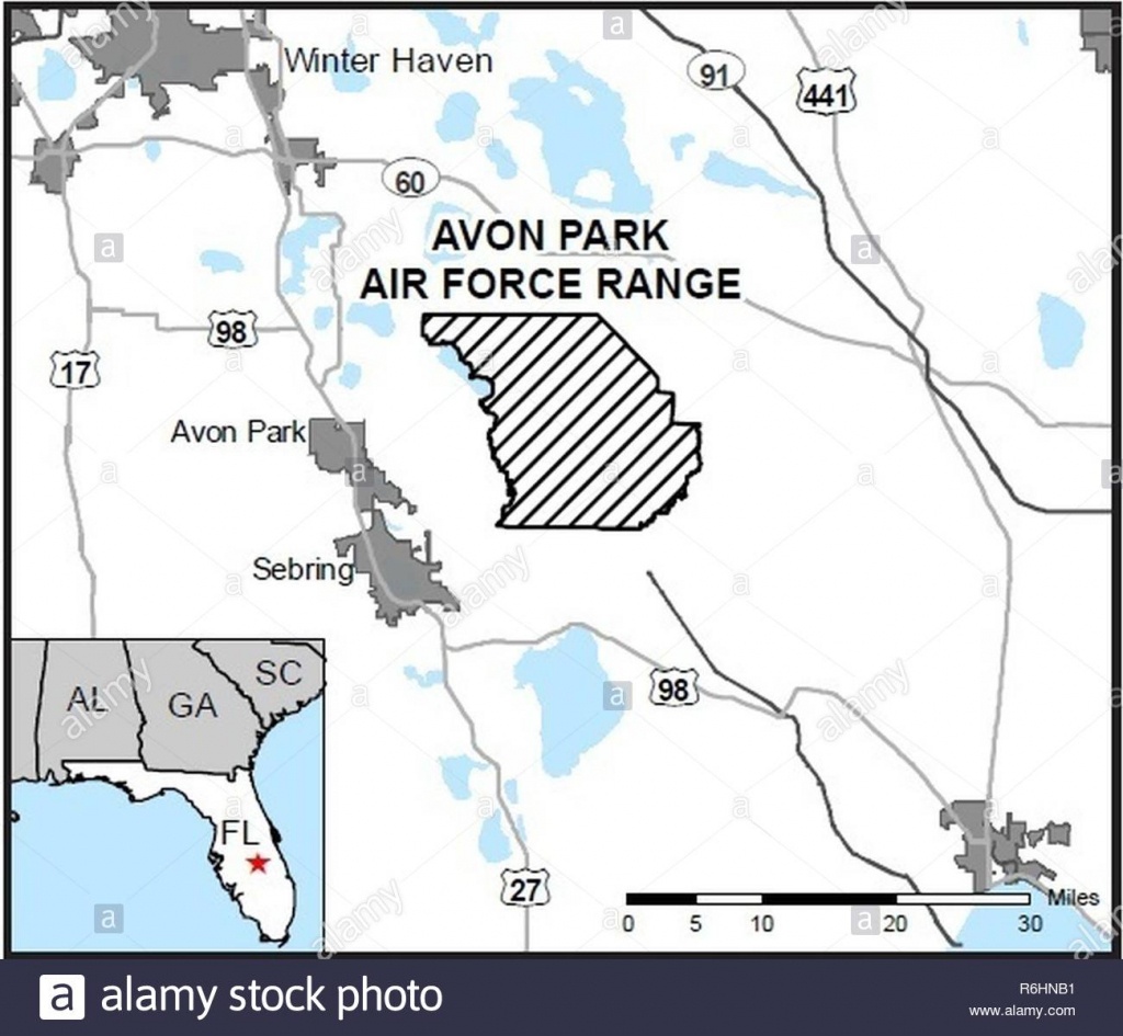 Map Of Avon Park Air Force Range, Florida. An Air Force Wildland - Lackland Texas Map