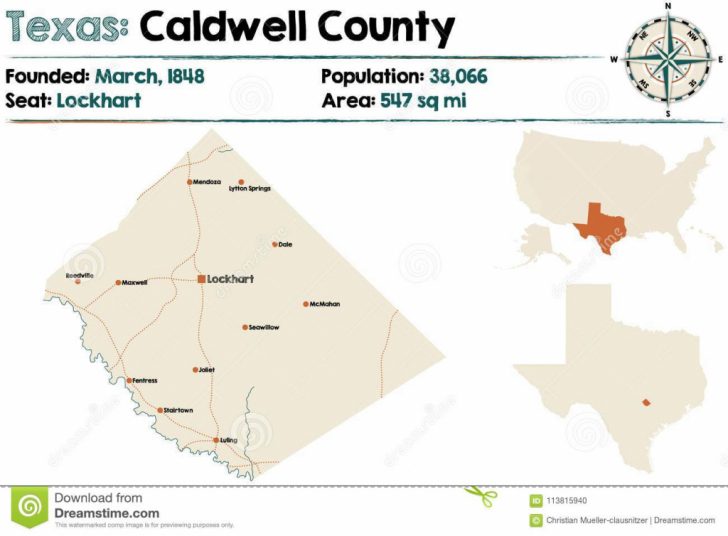 Caldwell Texas Map