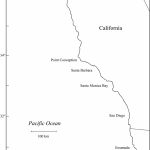 Map Of California And Baja California, Mexico Coastal Study Area   Map Of Southern California And Northern Mexico