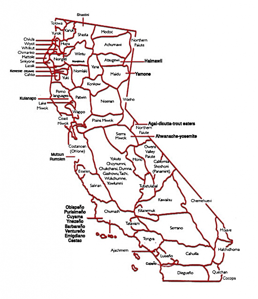 Map Of California Indian Tribes - Google Search | California History - California Indian Map