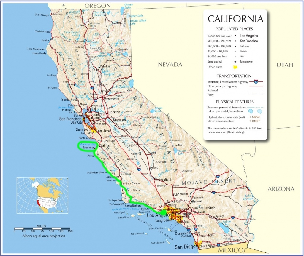Map Of California Pacific Coast Highway 1 – Map Of Usa District - California Pacific Coast Highway Map