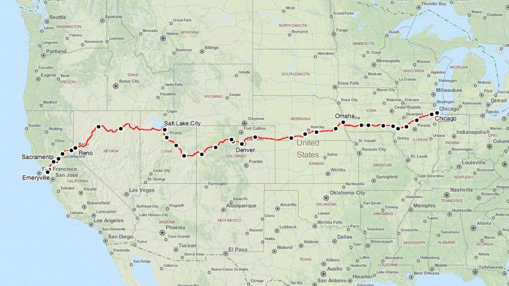 Map Of California Zephyr | Download Them And Print - Amtrak California Zephyr Route Map