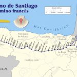 Map Of Camino De Santiago. Map Of Saint James Way With All The..   Printable Map Of Camino De Santiago